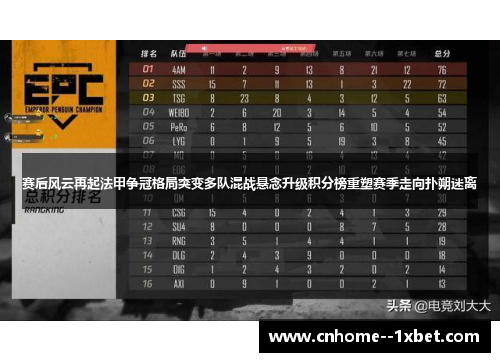 赛后风云再起法甲争冠格局突变多队混战悬念升级积分榜重塑赛季走向扑朔迷离