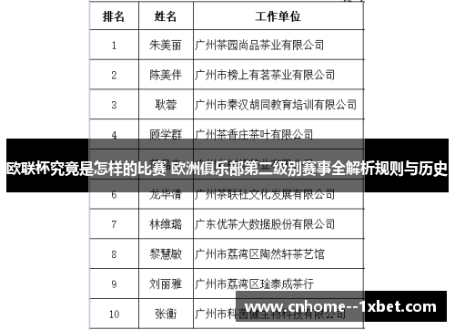 欧联杯究竟是怎样的比赛 欧洲俱乐部第二级别赛事全解析规则与历史
